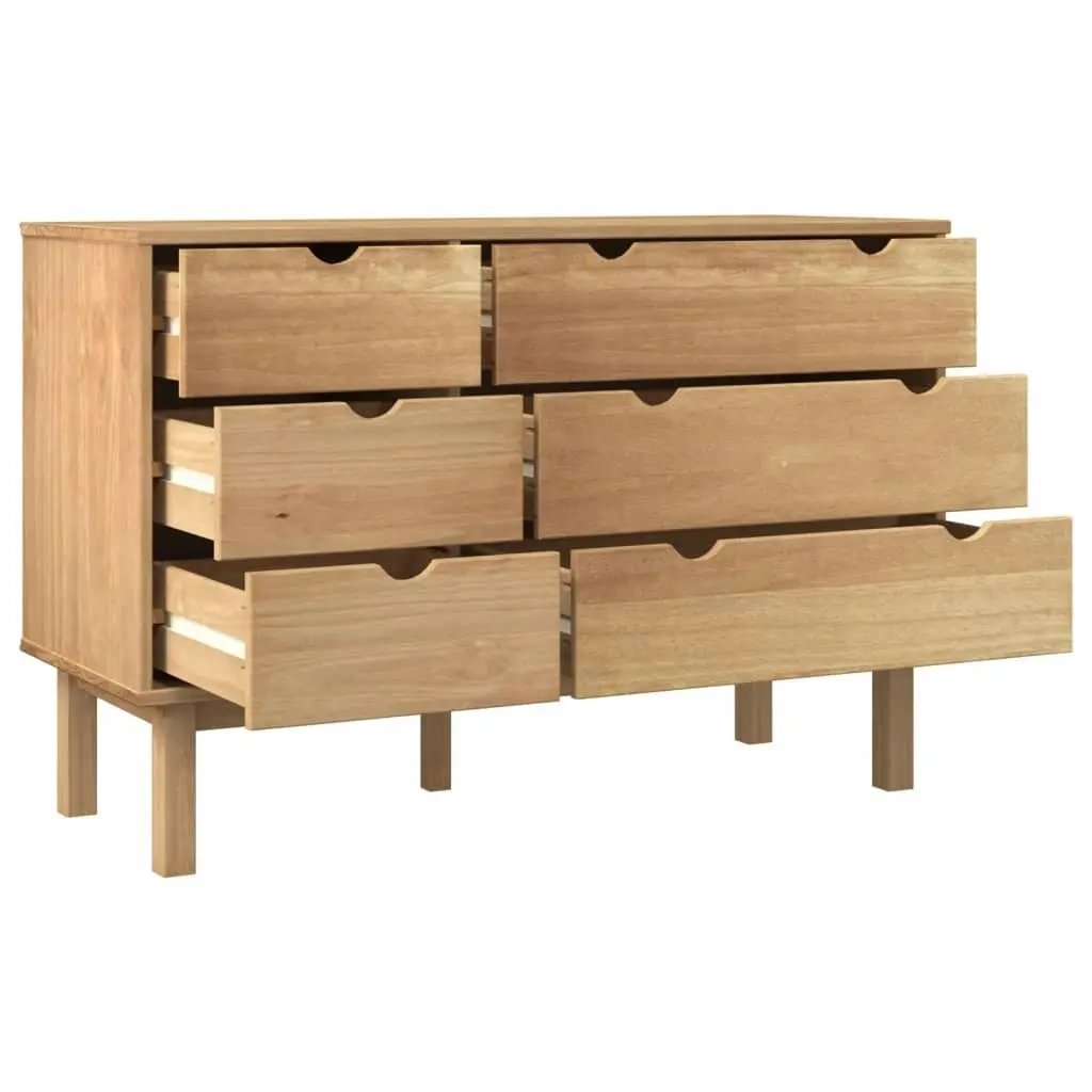 Drawer Cabinet OTTA 111x43x73.5 cm Solid Wood Pine 348585