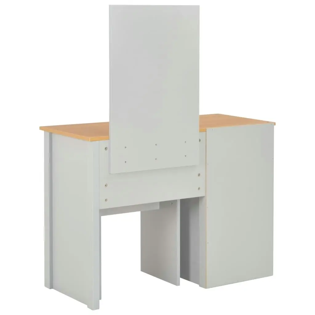 Dressing Table with Mirror and Stool Grey 104x45x131 cm 283744