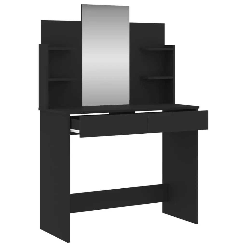 Dressing Table with Mirror Black 96x39x142 cm 837575