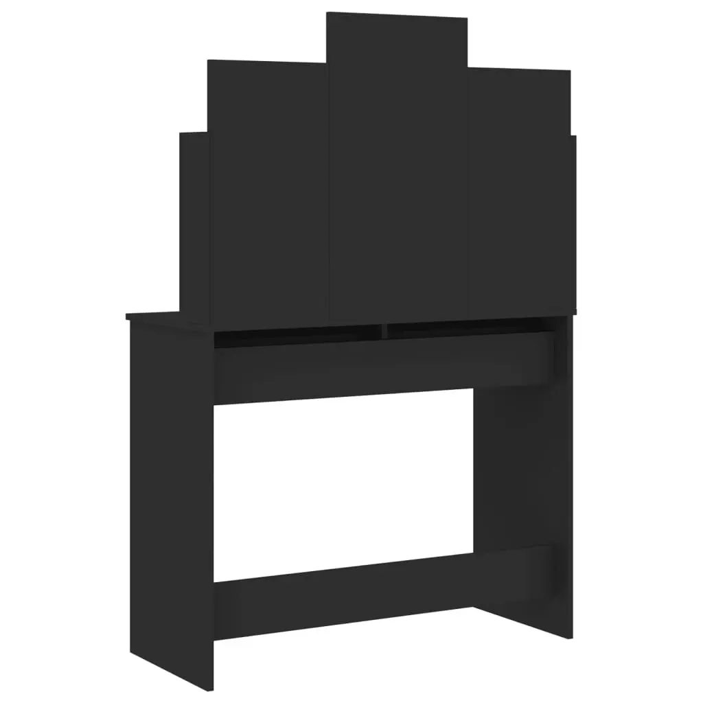 Dressing Table with Mirror Black 96x39x142 cm 837575