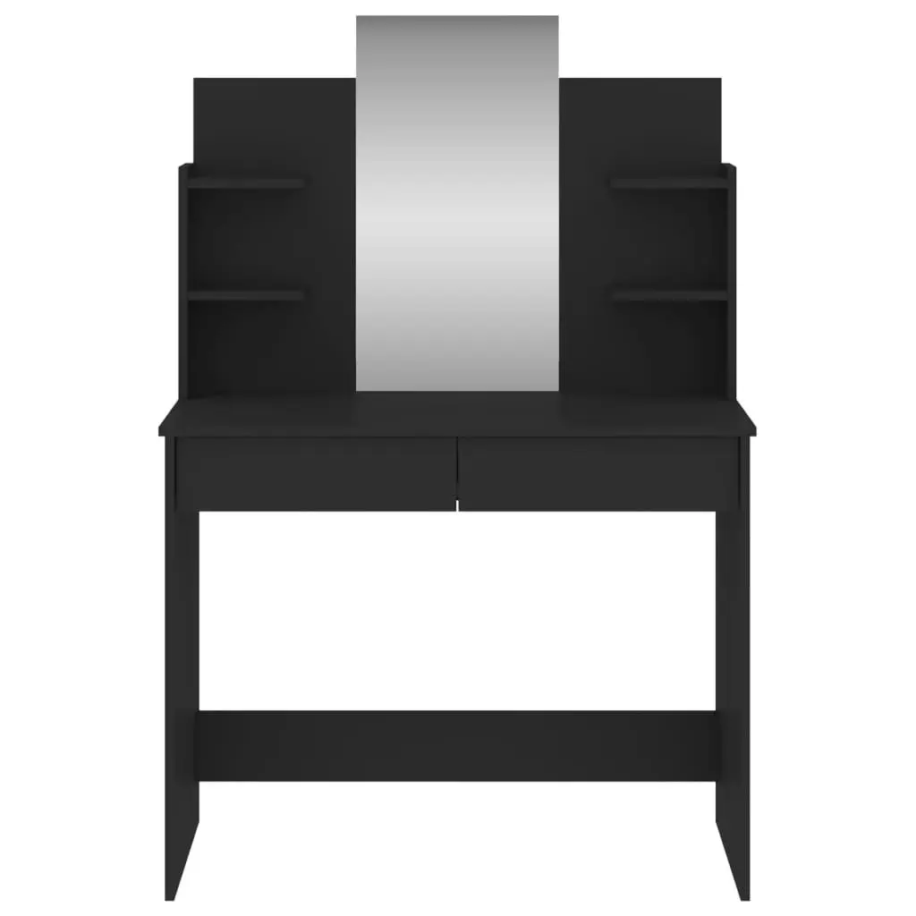 Dressing Table with Mirror Black 96x39x142 cm 837575