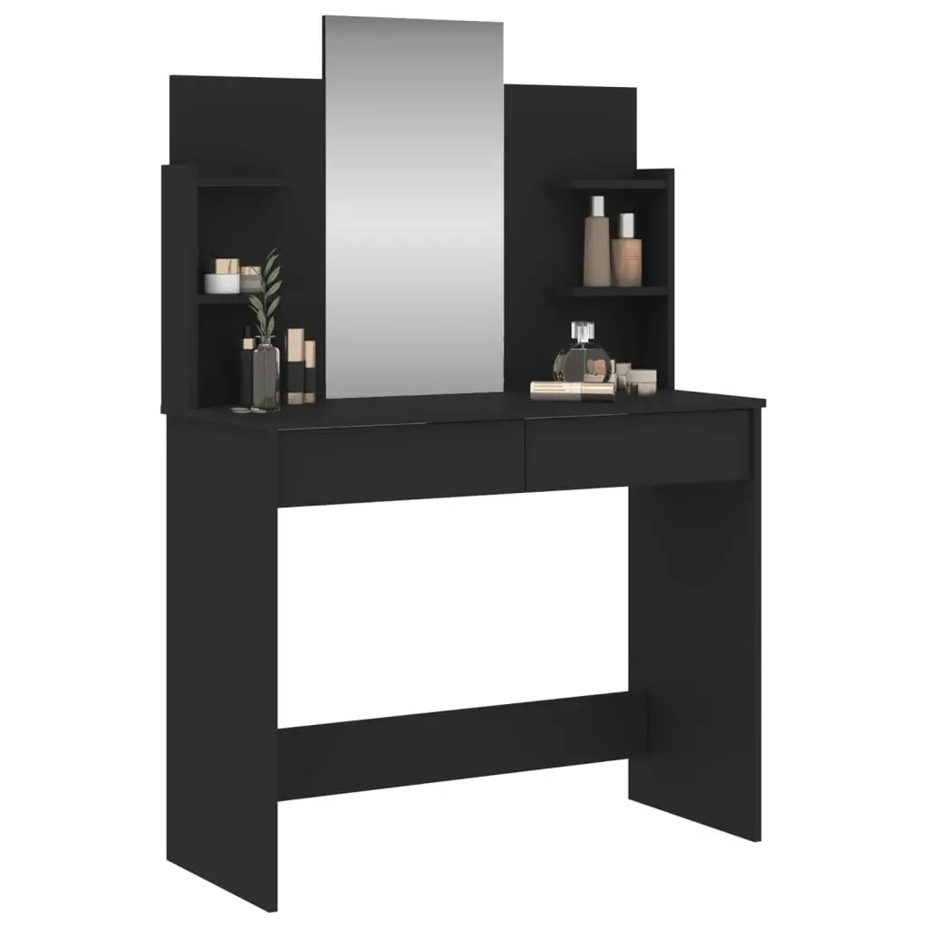 Dressing Table with Mirror Black 96x39x142 cm 837575