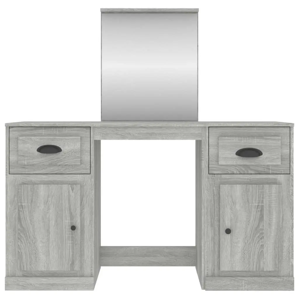 Dressing Table with Mirror Grey Sonoma 130x50x132.5 cm 3185341