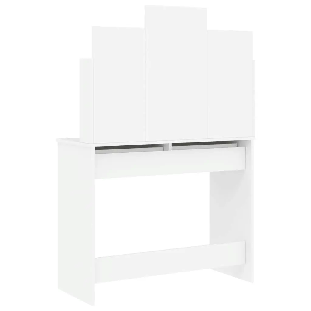 Dressing Table with Mirror White 96x39x142 cm 837574