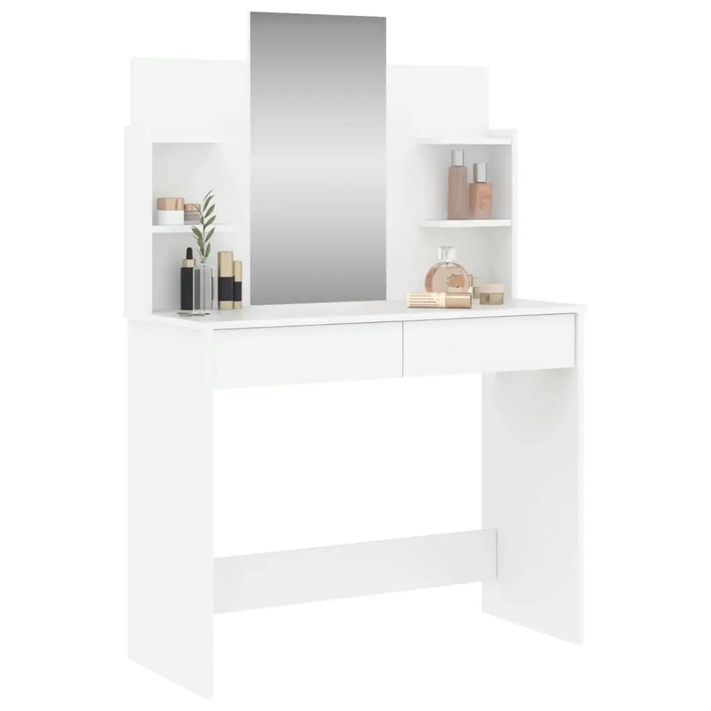 Dressing Table with Mirror White 96x39x142 cm 837574