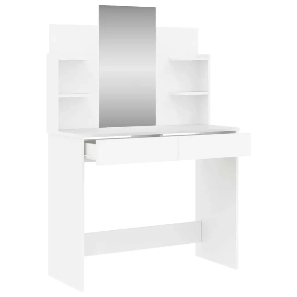 Dressing Table with Mirror White 96x39x142 cm 837574