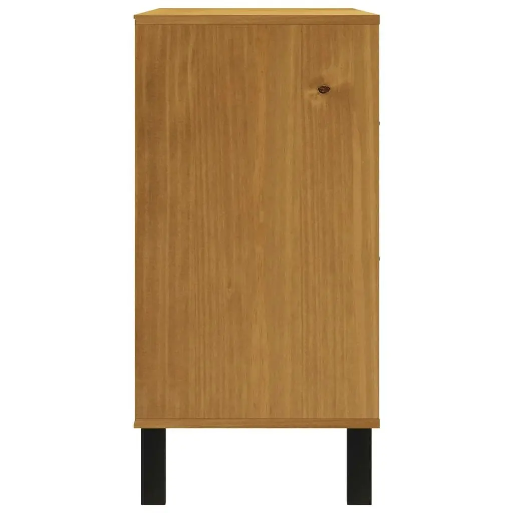 Drawer Cabinet FLAM 110x40x80 cm Solid Wood Pine 357816