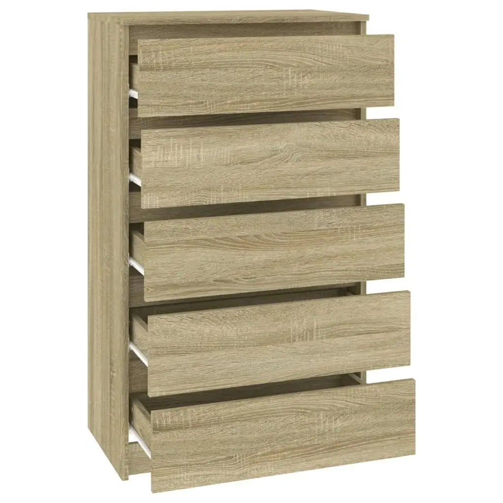 Drawer Cabinet Sonoma Oak 60x36x103 cm Engineered Wood 823019