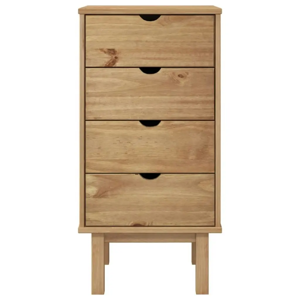 Drawer Cabinet OTTA 45x39x90cm Solid Wood Pine 348579