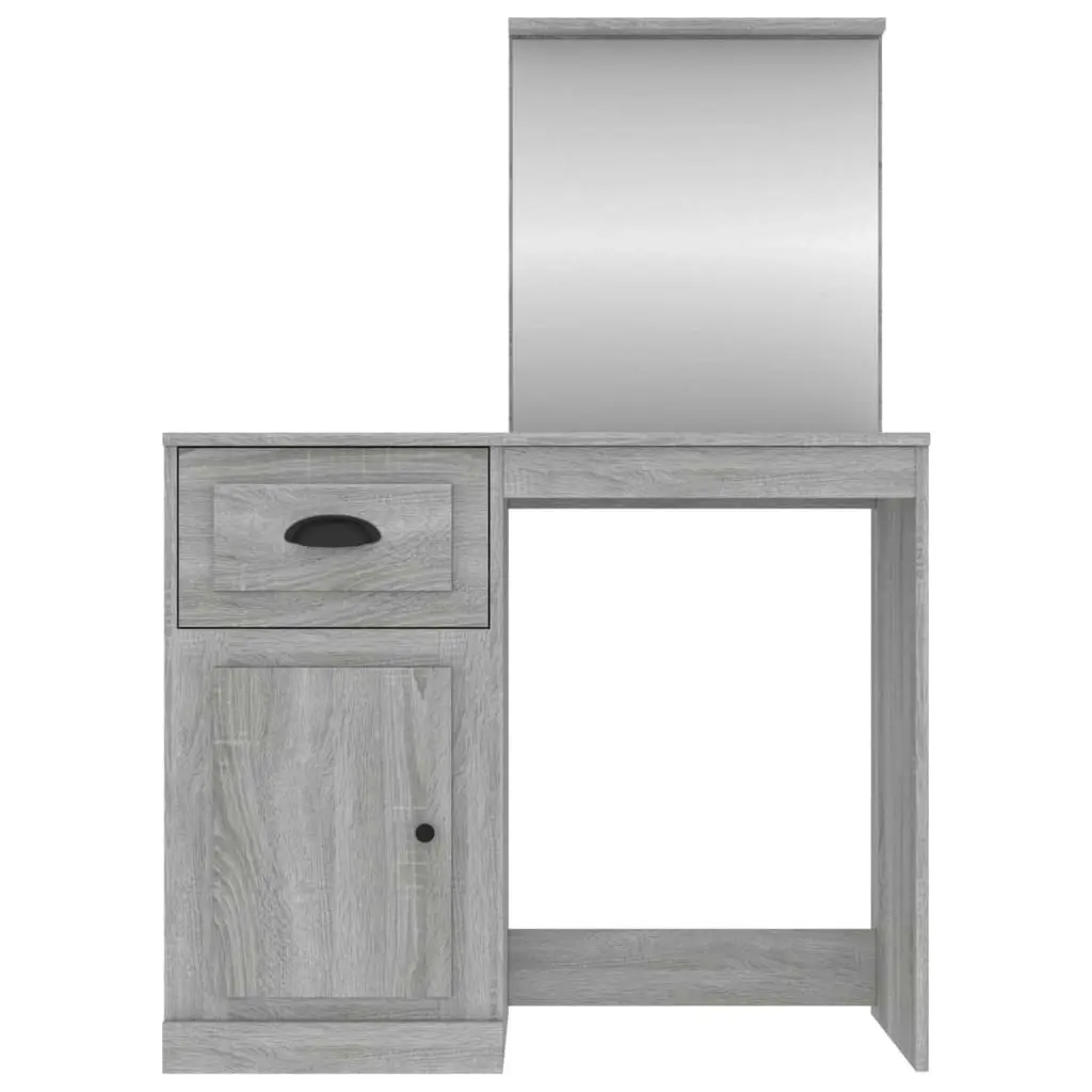 Dressing Table with Mirror Grey Sonoma 90x50x132.5 cm Engineered Wood 816766