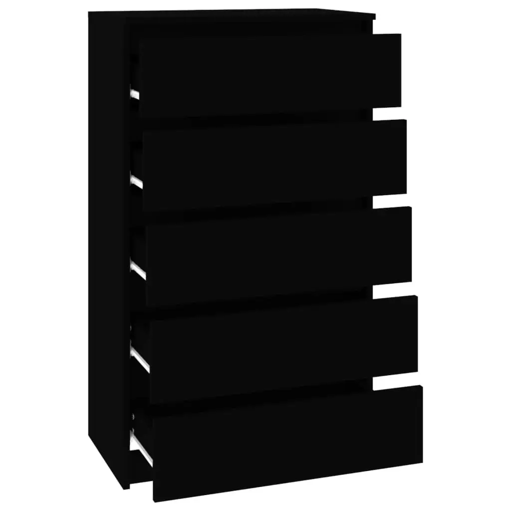 Drawer Cabinet Black 60x36x103 cm Engineered Wood 823017