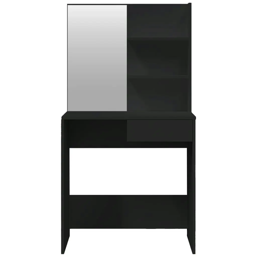 Dressing Table with Mirror Black 74.5x40x141 cm 802805