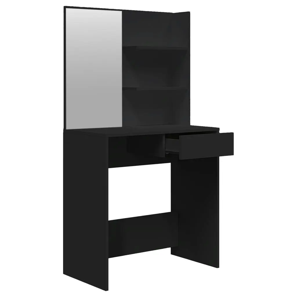 Dressing Table with Mirror Black 74.5x40x141 cm 802805