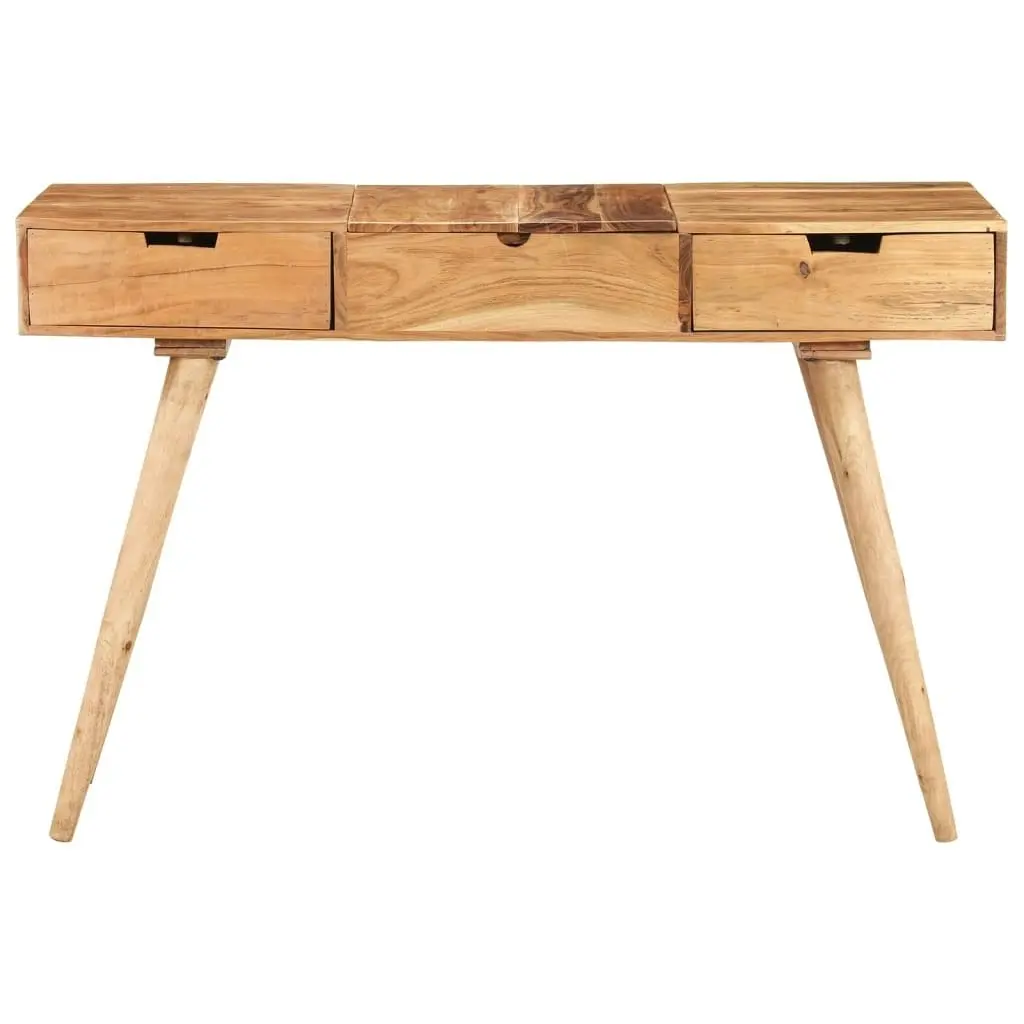 Dressing Table with Mirror 112x45x76 cm Solid Acacia Wood 323590