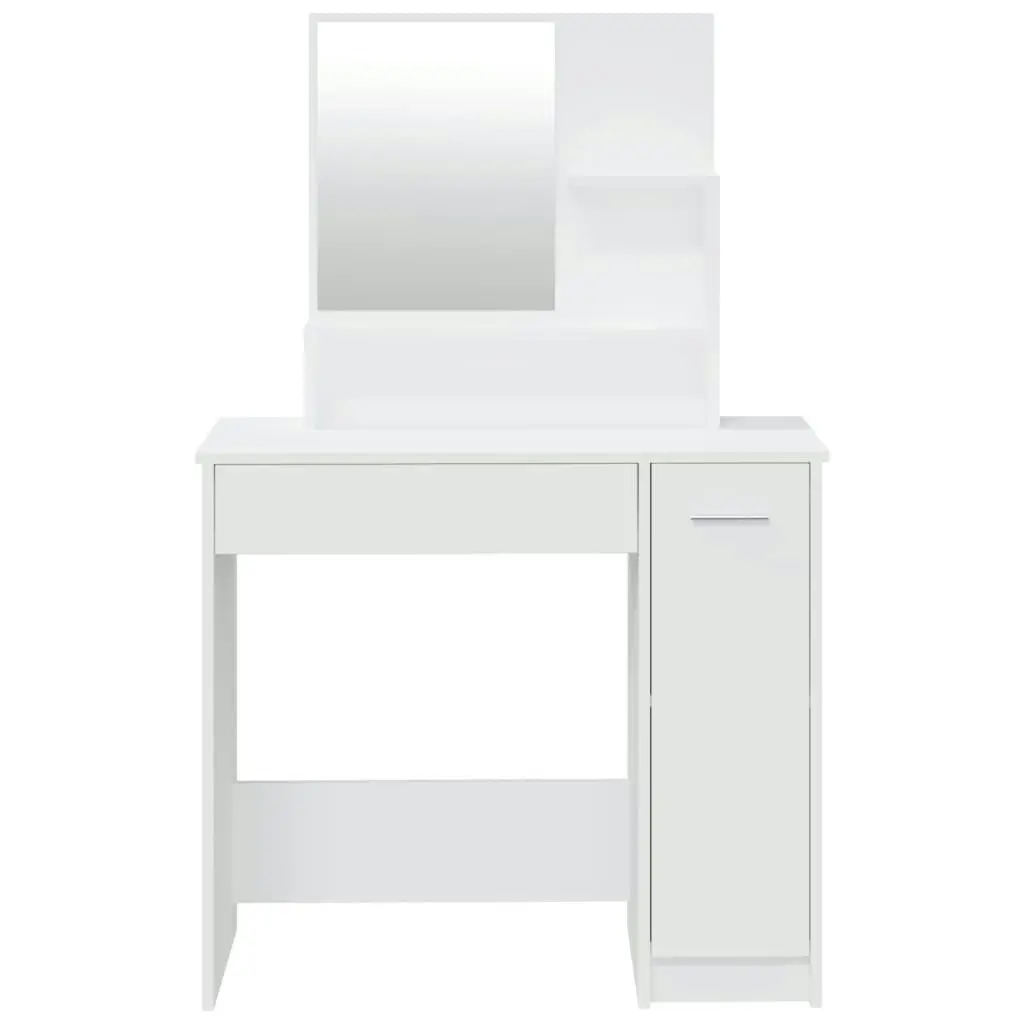 Dressing Table with Mirror White 86.5x35x136 cm 802957