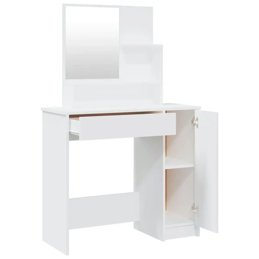 Dressing Table with Mirror White 86.5x35x136 cm 802957