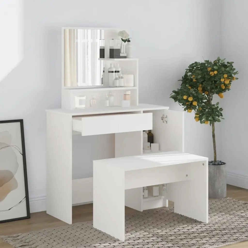 Dressing Table Set White 86.5x35x136 cm 3114147