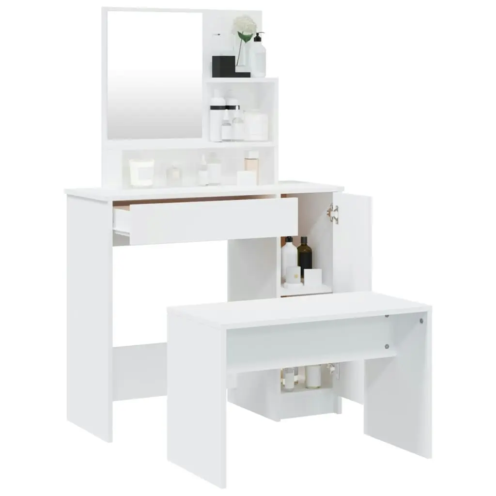 Dressing Table Set White 86.5x35x136 cm 3114147