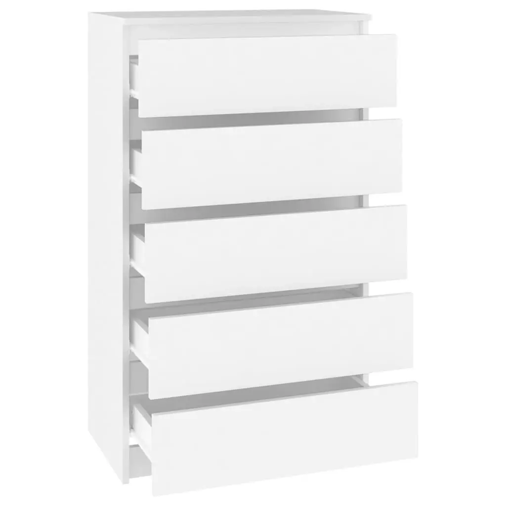 Drawer Cabinet White 60x36x103 cm Engineered Wood 823016