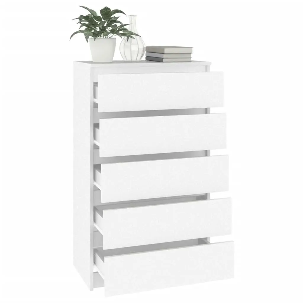 Drawer Cabinet White 60x36x103 cm Engineered Wood 823016