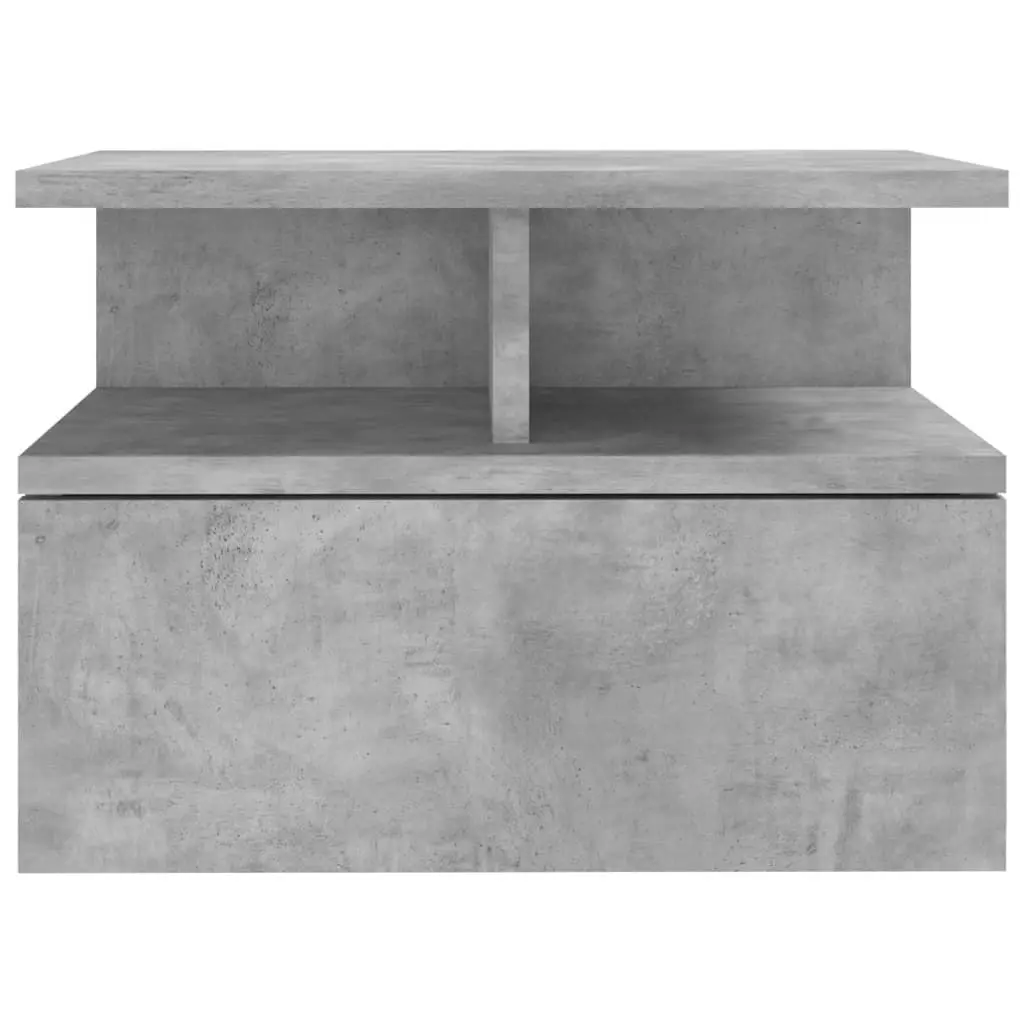 Floating Nightstand Concrete Grey 40x31x27 cm Engineered Wood 800413