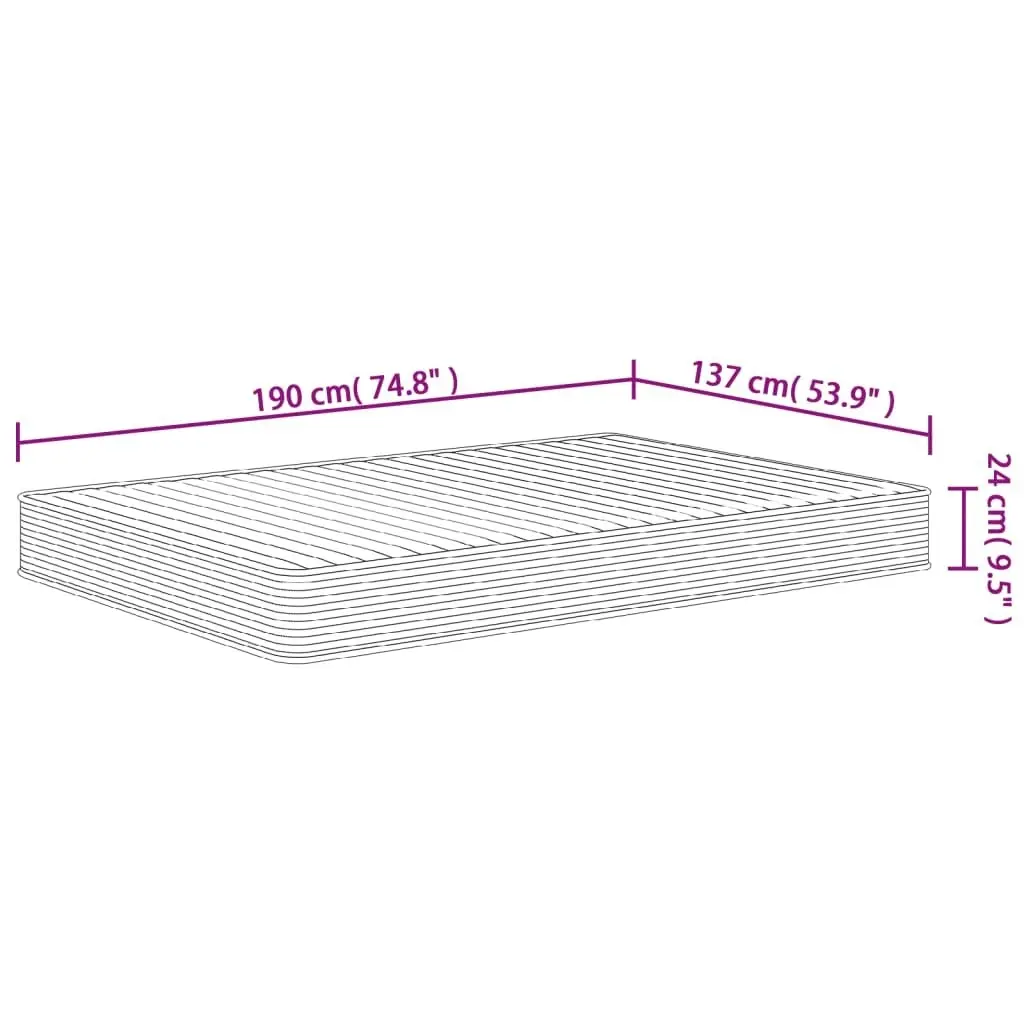 Foam Mattress Medium Soft 137x190 cm 373009