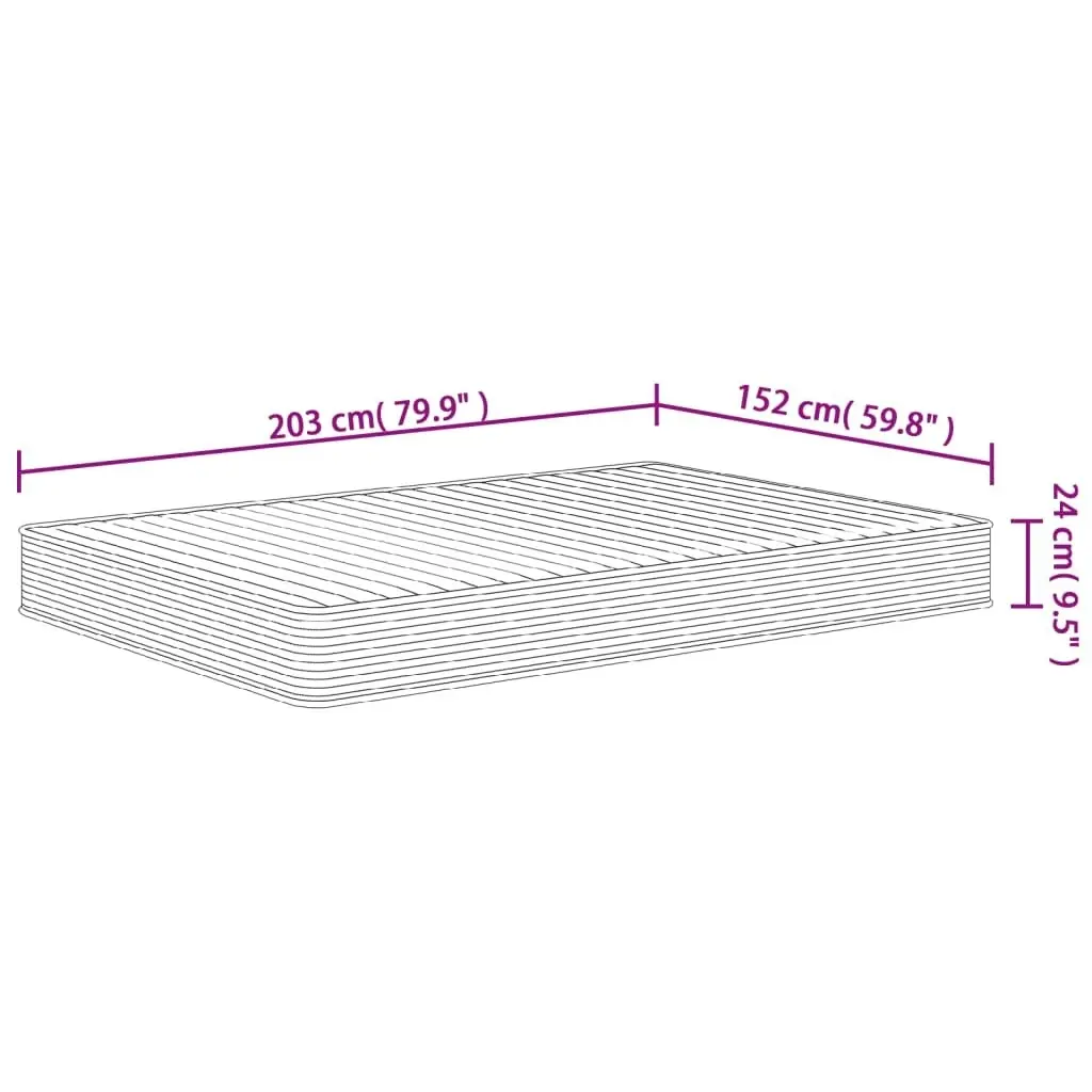 Foam Mattress Medium Soft 152x203 cm Queen Size 373012