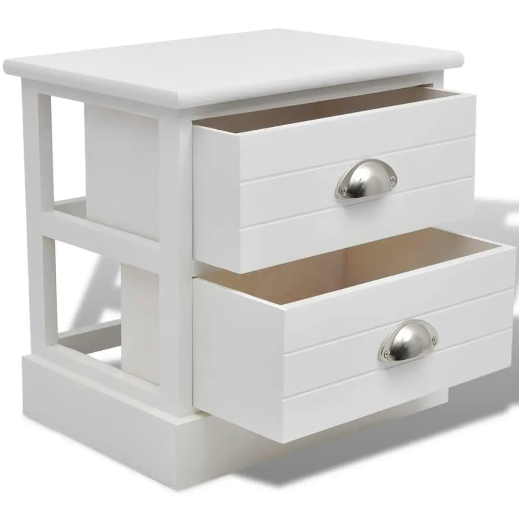 French Bedside Cabinets 2 pcs White 242887