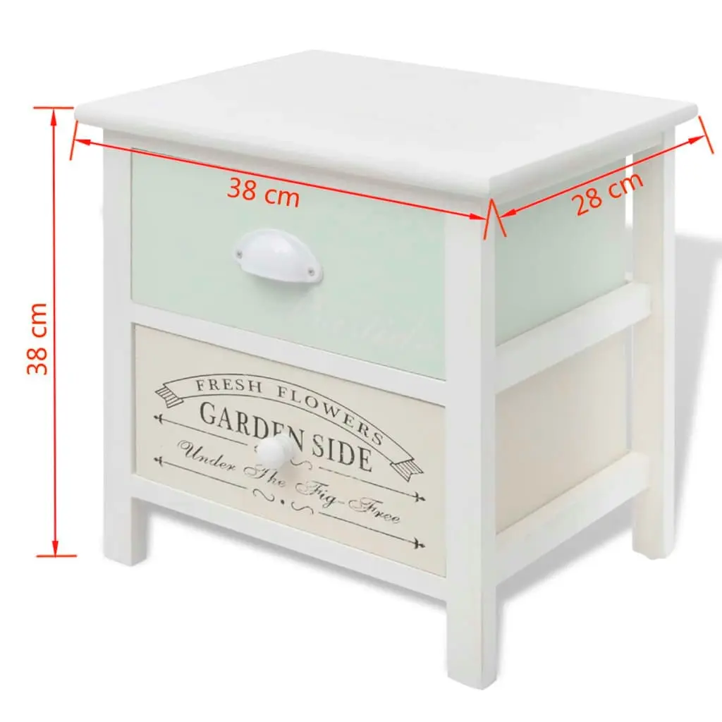 French Bedside Cabinets 2 pcs Wood 242875