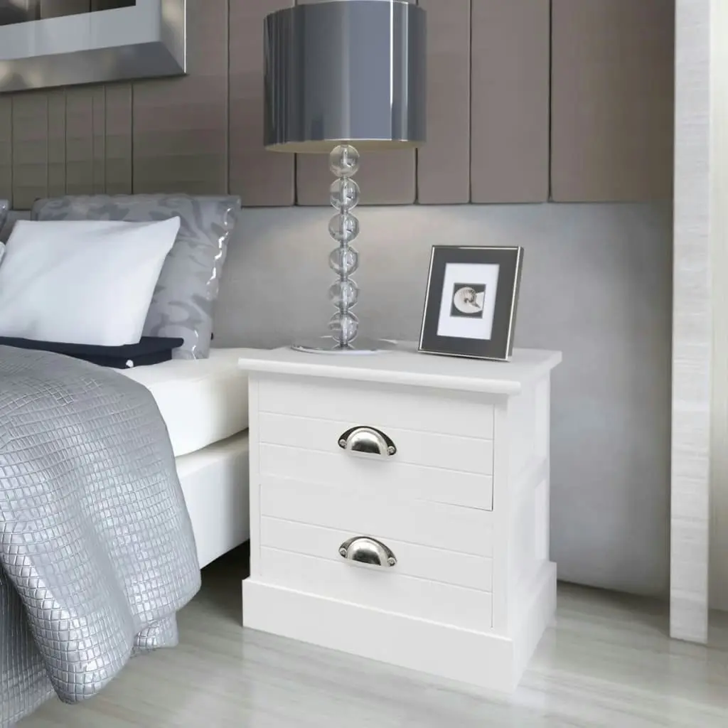 French Bedside Cabinet White 242886