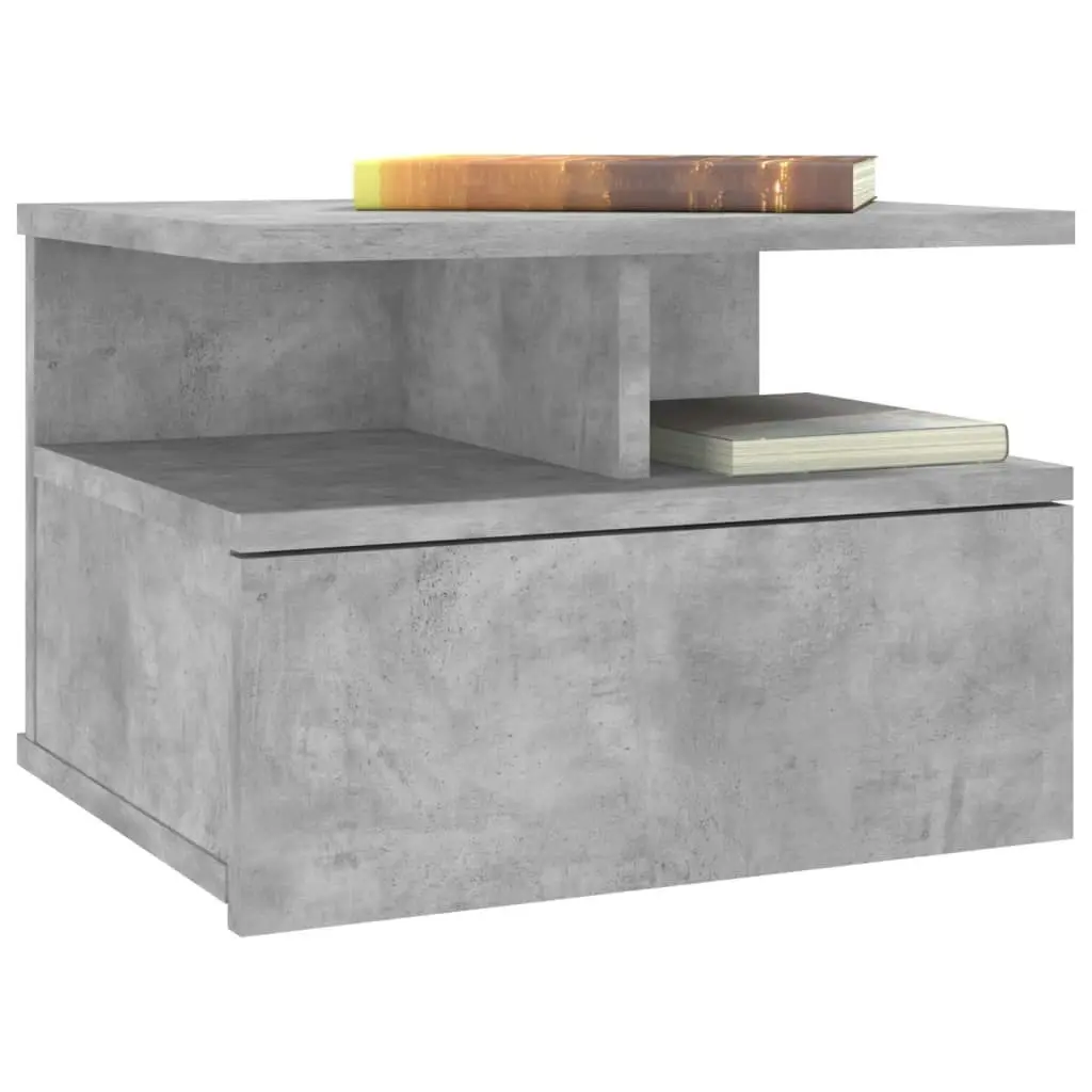 Floating Nightstands 2 pcs Concrete Grey 40x31x27 cm Engineered Wood 800414