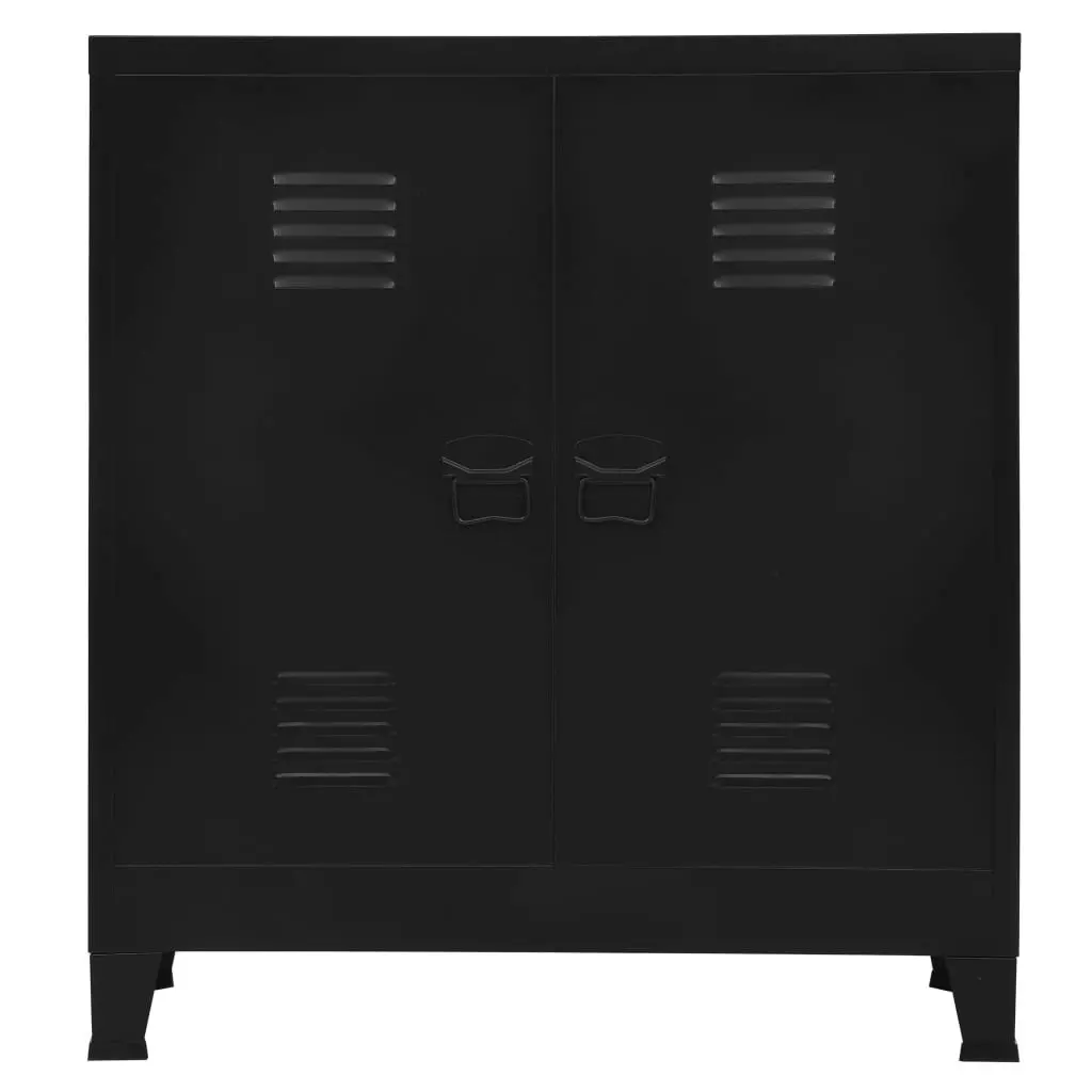 Industrial Storage Chest Black 90x40x100 cm Steel 145356