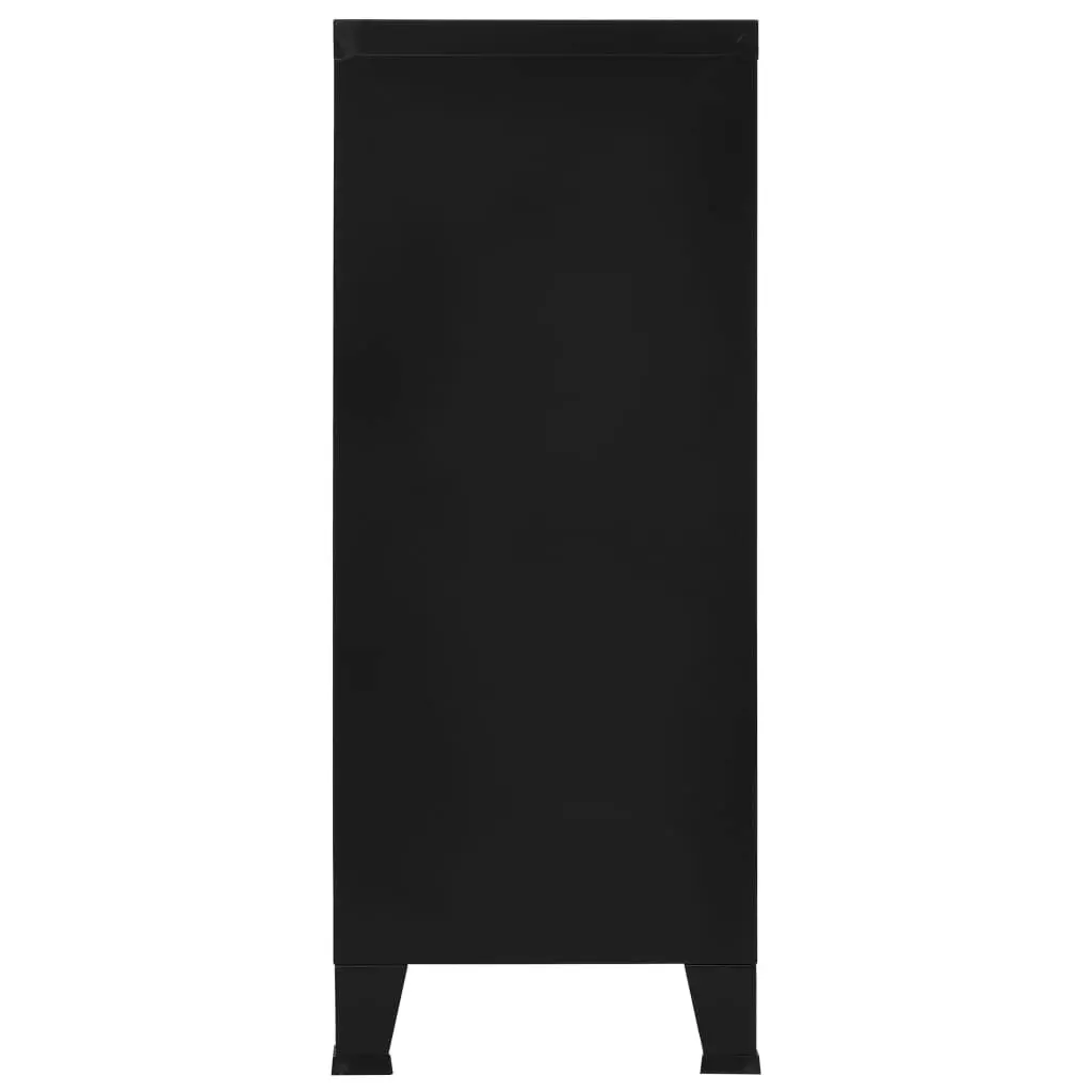 Industrial Storage Chest Black 90x40x100 cm Steel 145356