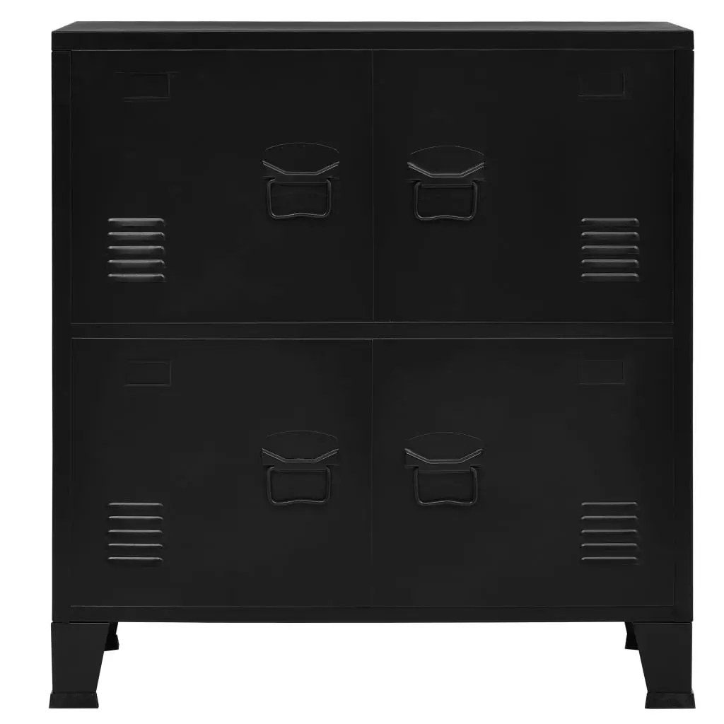 Industrial Storage Chest Black 75x40x80 cm Steel 145358