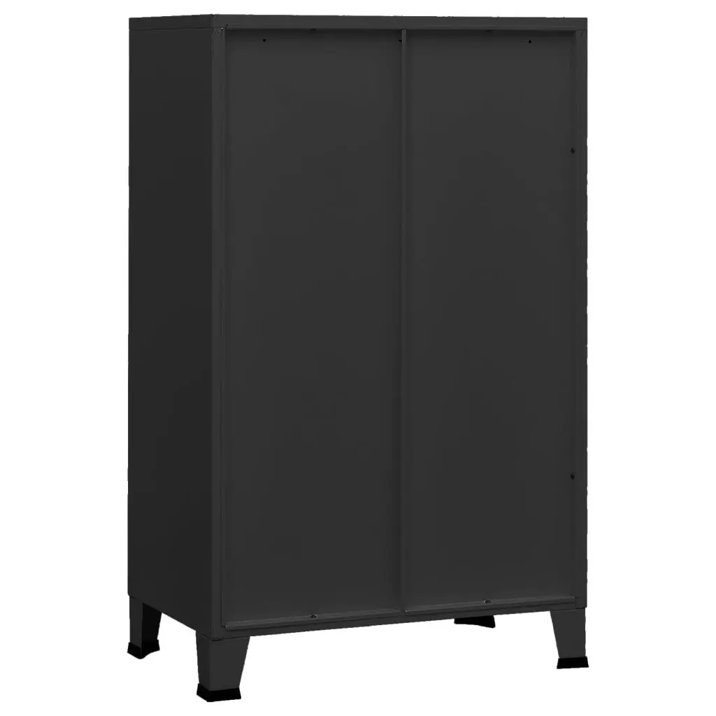 Industrial Storage Chest Black 70x40x115 cm Metal 339621