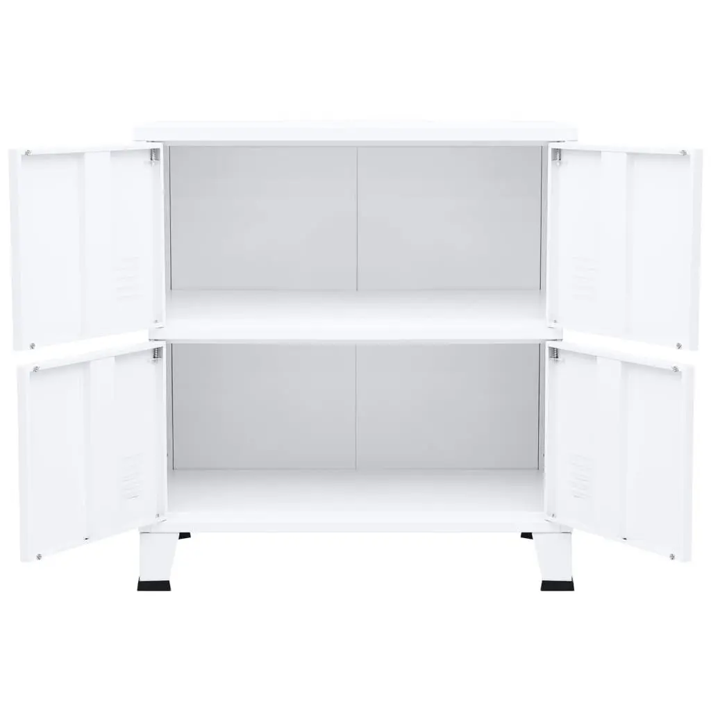 Industrial Storage Chest White 75x40x80 cm Steel 339626