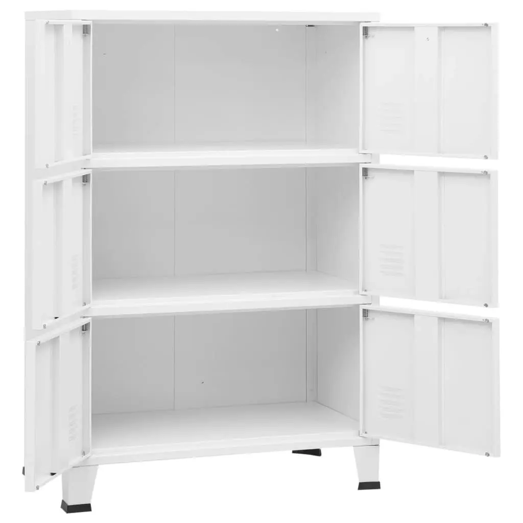 Industrial Storage Chest White 75x40x115 cm Metal 339629