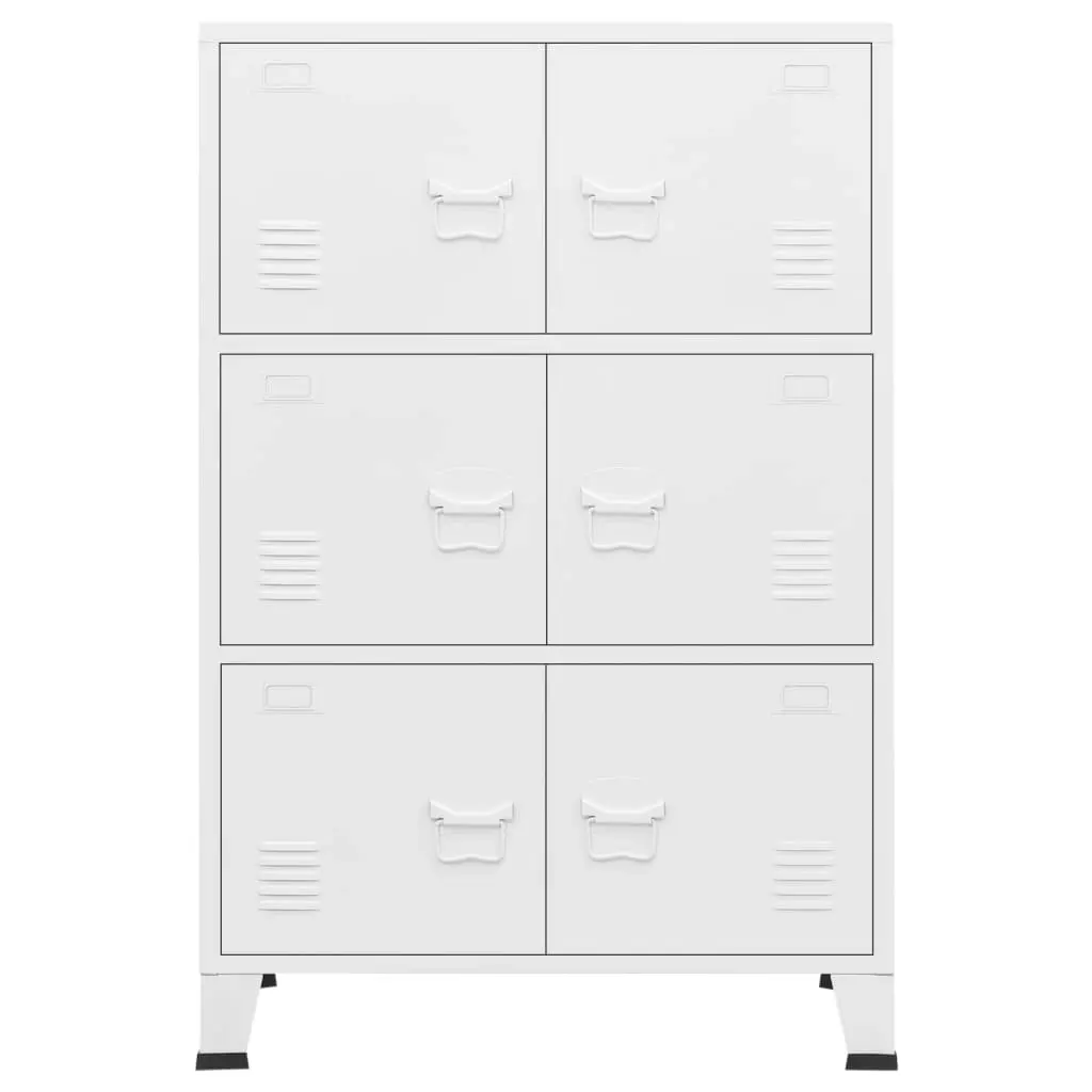 Industrial Storage Chest White 75x40x115 cm Metal 339629