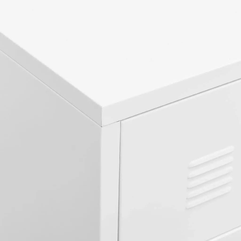 Industrial Drawer Cabinet White 78x40x93 cm Metal 339616