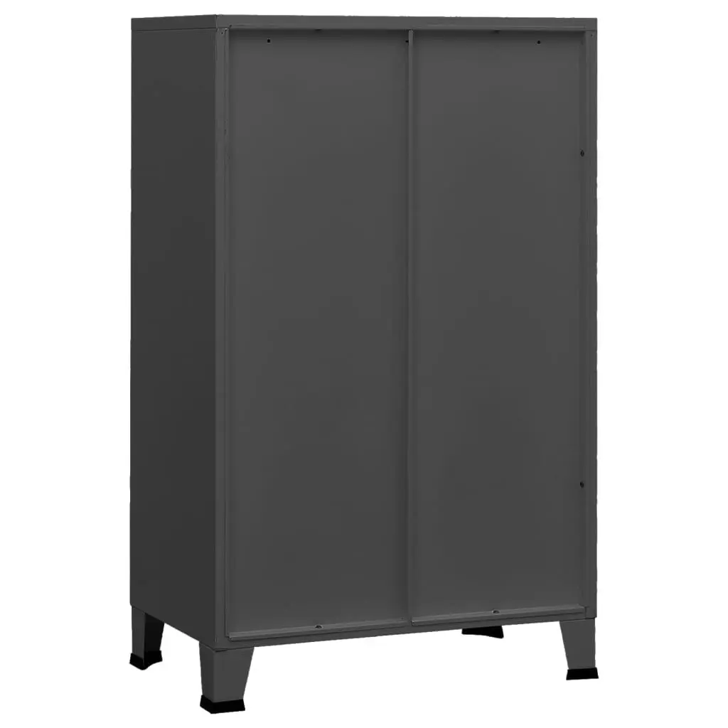 Industrial Storage Chest Anthracite 70x40x115 cm Metal 339623