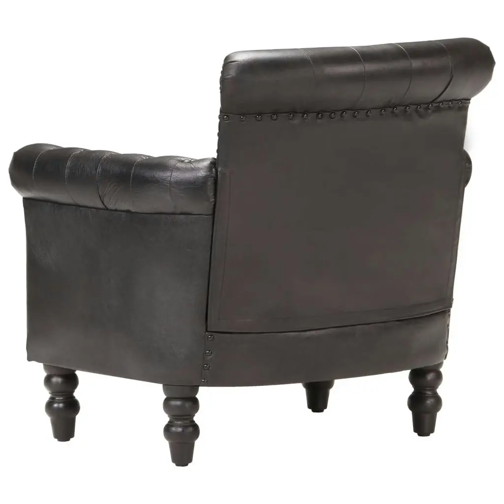 Armchair Black Real Goat Leather 288288