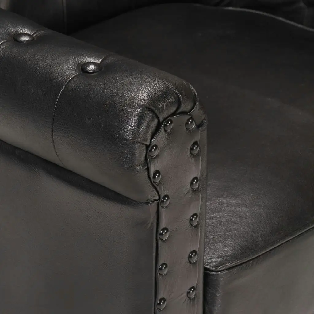 Armchair Black Real Goat Leather 288288