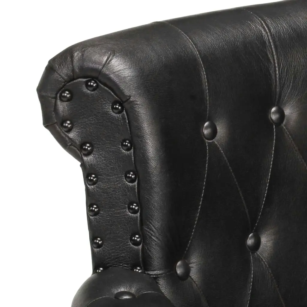 Armchair Black Real Goat Leather 288288