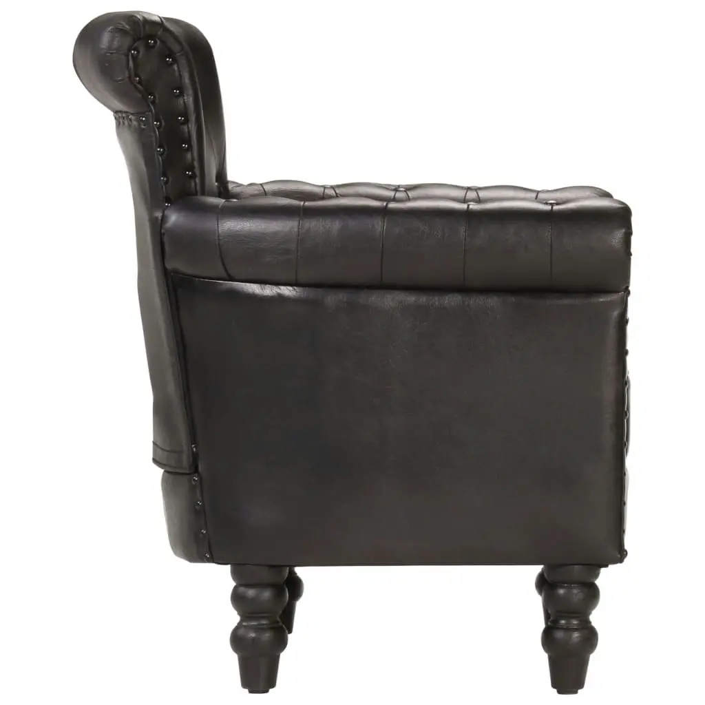 Armchair Black Real Goat Leather 288288