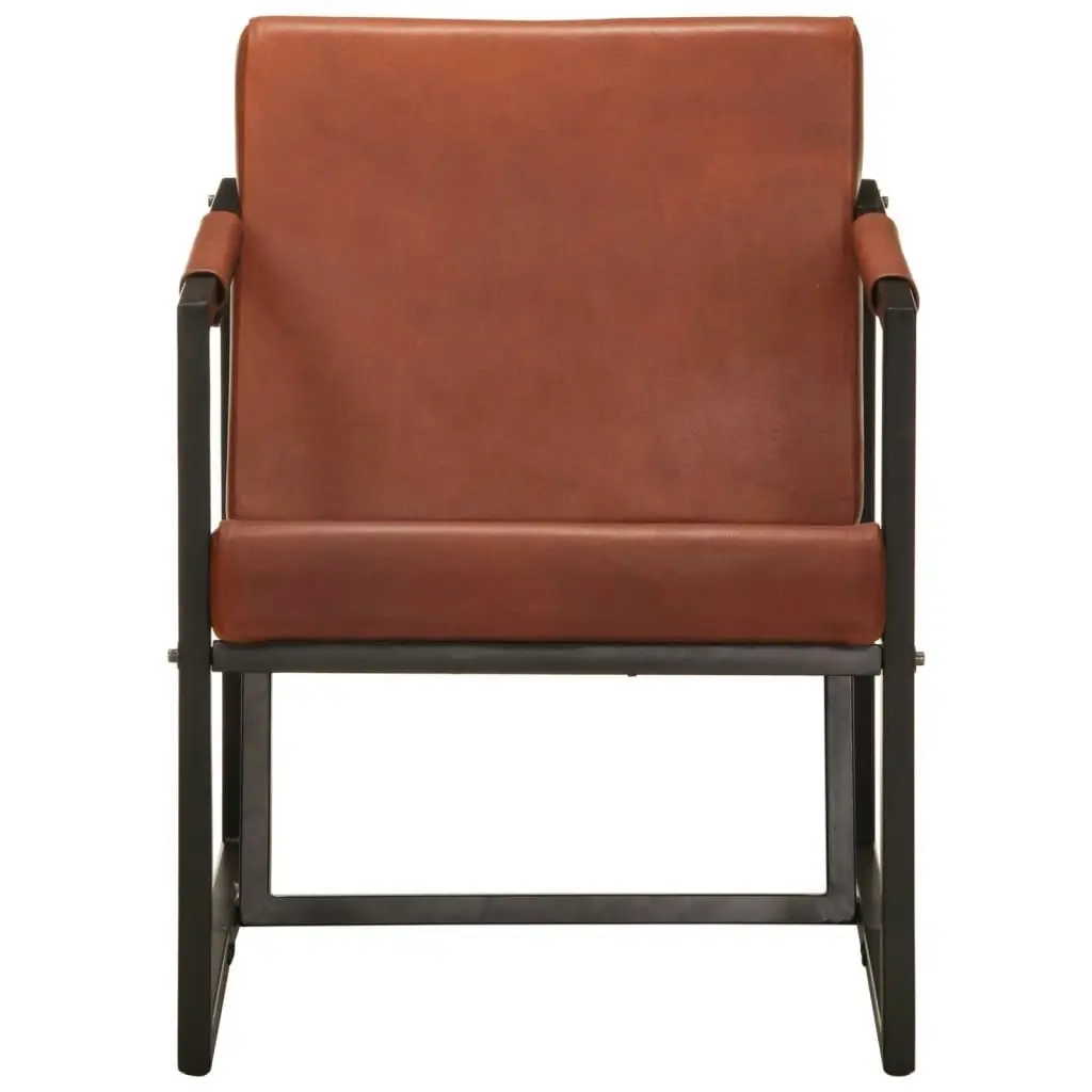 Armchair Brown Real Leather 247800