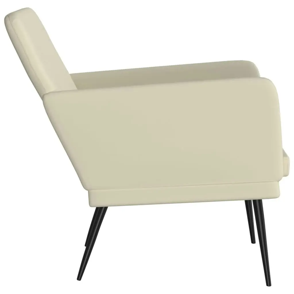 Armchair Cream 61x78x80 cm Faux Leather 351393