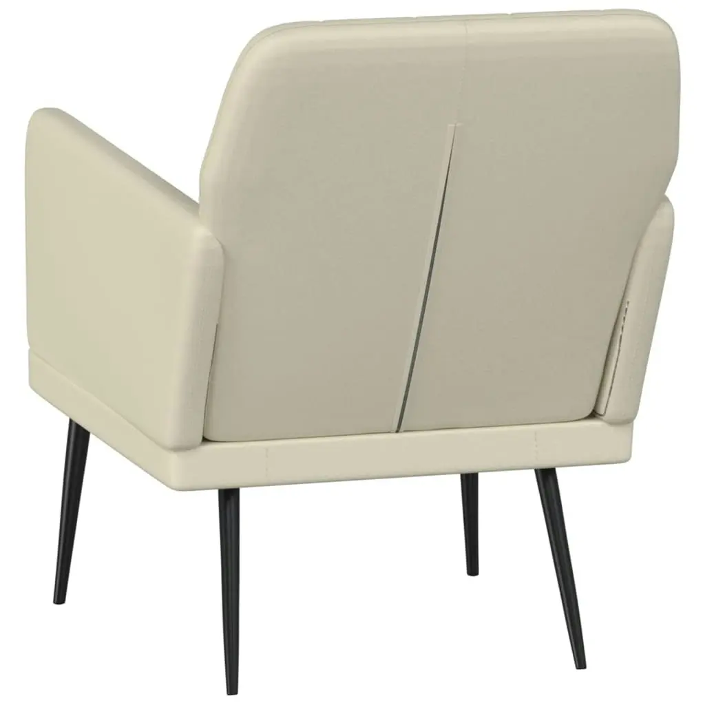 Armchair Cream 61x78x80 cm Faux Leather 351393