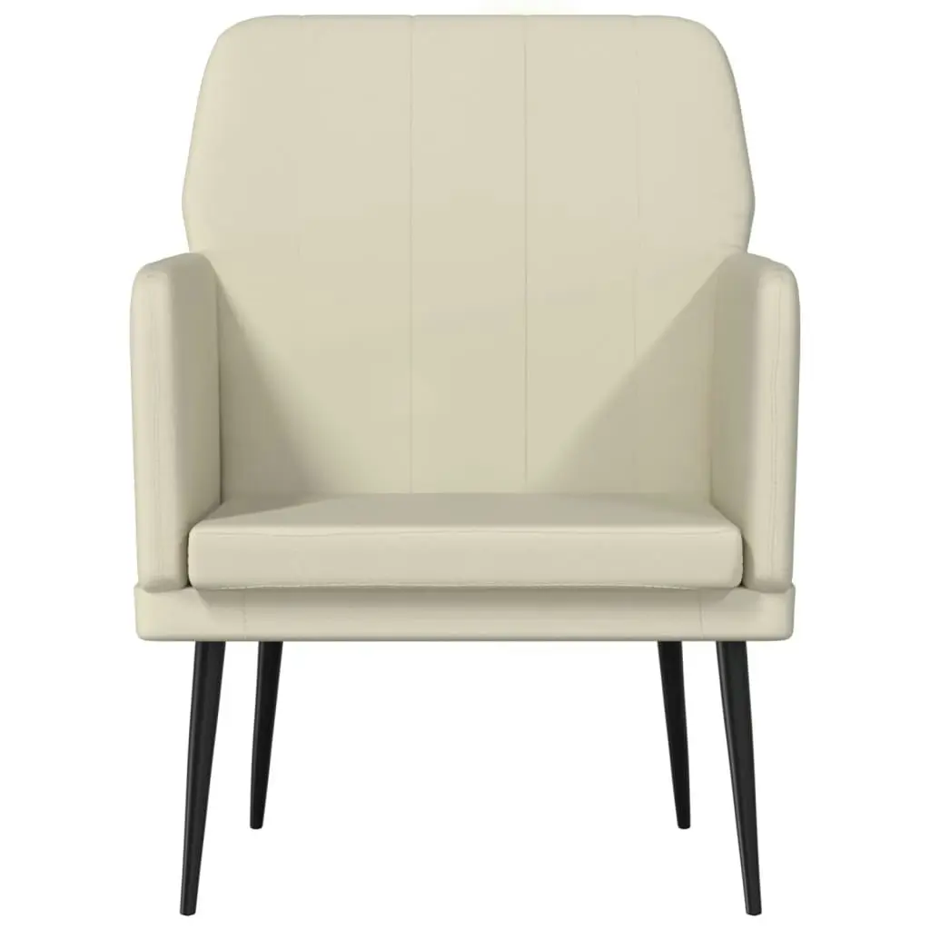 Armchair Cream 61x78x80 cm Faux Leather 351393