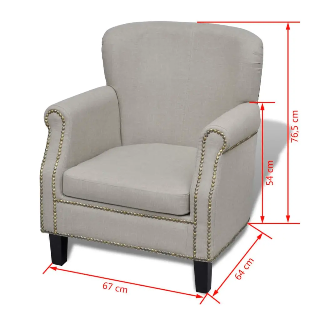 Armchair Grey Fabric 240584