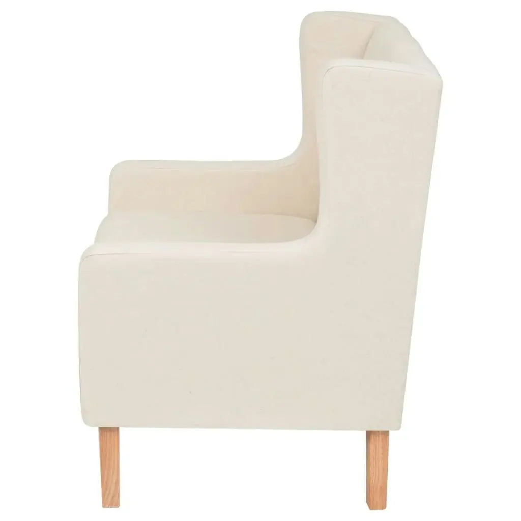 Armchair Cream White Fabric 245449